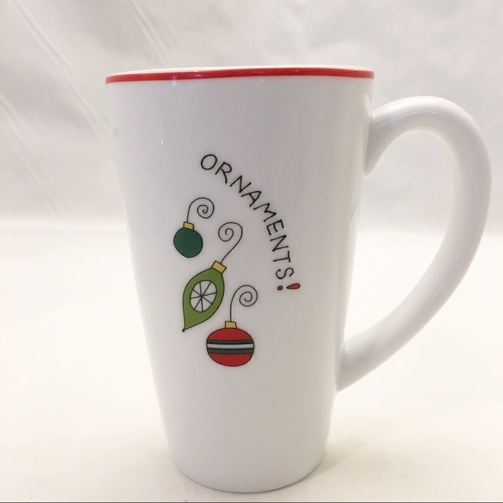 Fitz & Floyd Merry Xmas Porcelain 3 Holiday Mugs - Picture 2 of 9